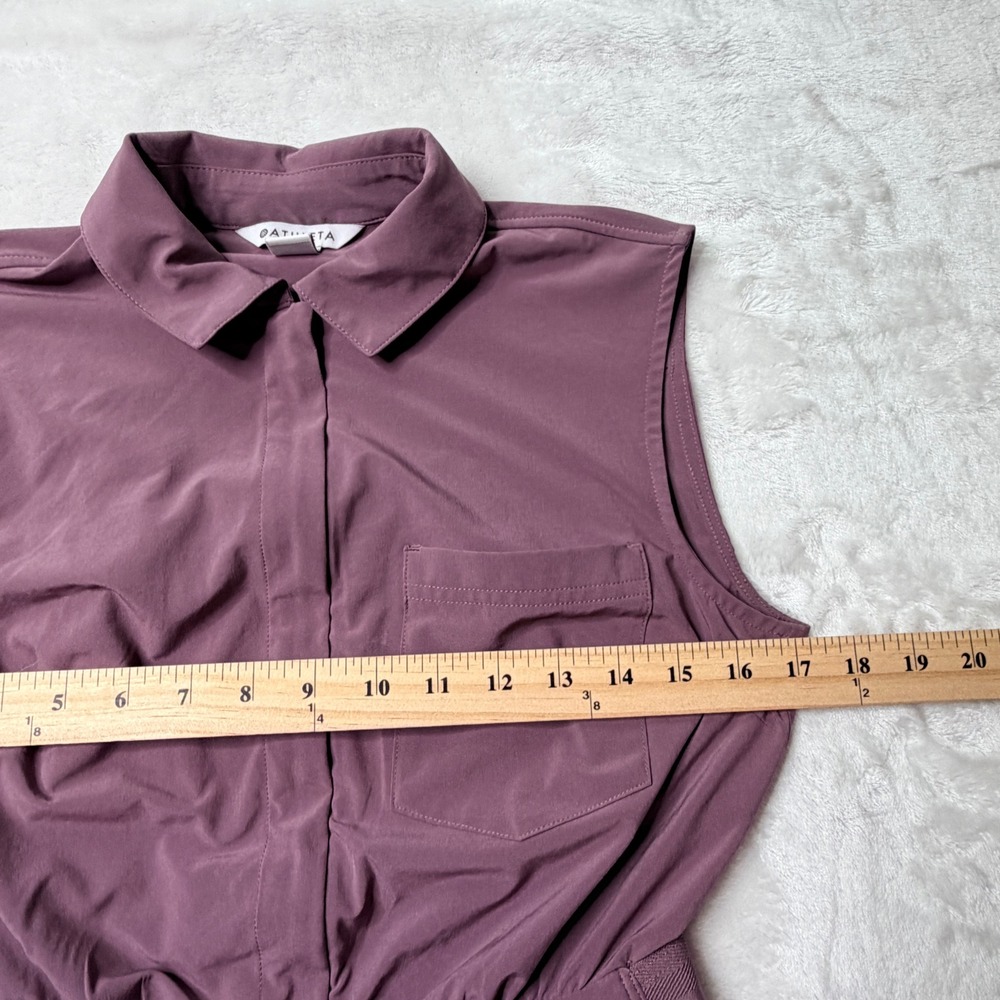 Athleta Brooklyn Heights Jumpsuit Plum Mauve Wide Leg Sleeveless Size 0 - Picture 13 of 16